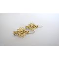 Extra tiny small gold metal flower shape hair p...