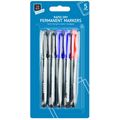 5 x Red Blue Black Permanent Markers Pens Stati...
