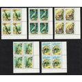 Laos Dinosaurs Prehistoric Animals 5v Corner Bl...