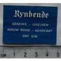 vintage Matchbox Label - Rynbende Dry Gin