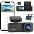4K Dash Cam Front and Rear, Wifi Dash Cam with ...