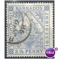 Barbados 1897 SG119 2 1/2d.Ultramarine Fine Used.