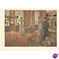 Colour Postcard - The Hat Shop by Henry Tonks