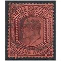 India 1903 SG135 12a Purple/Red Fine Used . . .