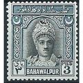 Bahawalpur 1948 SG19 3 Pies Black & Blue Mounte...