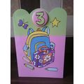 Age 3 Birthday Card + Badge - 006 - XXXX REDUCE...
