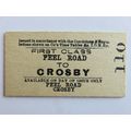 Isle of Man Railway Peel Road - Crosby Ticket