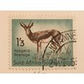 South Africa 1954 1/- 3d Brown Green Used SG 16...