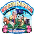 North Dakota the Sioux State Artwood Montage Fr...