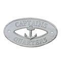 Pack Of 2] Whitewashed Cast Iron Captains Quart...