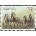 AUSTRALIA, HORSES, Brumbies, brown 1986, 33c, #2