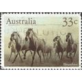 AUSTRALIA, HORSES, Brumbies, brown 1986, 33c