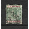 Cyprus.SG75 1/2pi Green and Carmine.Colour Unch...