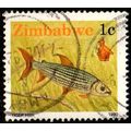 Africa Zimbabwe 1990 Fish 1c Used Stamp Tigerfish.