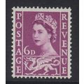 W3 6d Deep Claret WALES - Unmounted Mint
