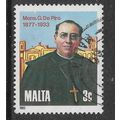 MALTA 1983 3c ANNIV MONSIGNOR GIUSEPPE DE PIRO ...