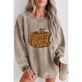 Khaki Halloween Leopard Pumpkin Graphic Corded ...
