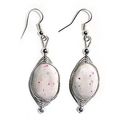 Earrings #011 speckled marble polymer clay bead...