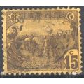 Tunisia 1923 - SG105 - 15c brown on orange - Ag...