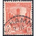 Tunisia 1934 - 60c red - Mosque Place, Halfaoui...