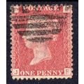 Sg43 1d Rose-Red plate 134 fine used J - F (pr7)