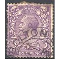 GB stamps 1912 - KGV - 3d SG376 - (Bolton cance...