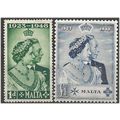 Malta 1948 Royal Silver Wedding Set SG249-250 M...
