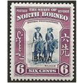 North Borneo 1945 SG324 6c Deep Blue & Claret B...
