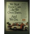 1989 Avis Rent a Car Ad - We treat these cars l...
