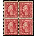 425, Mint 2¢ LH/NH Block With "Pink Back" Anali...