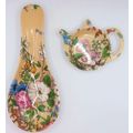 Blossom Melamine Spoon & Teabag Holder Set Kitc...