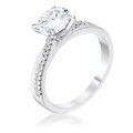 1.4Ct Contemporary Dainty Rhodium Plated Clear ...