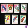 MONGOLIA 1990 PARROTS SET 7 VALS U/M MINT