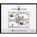 Madeira blok Europa Cept 1989 gestempeld