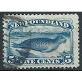 Newfoundland 1894 SG59a 5c Bright Blue Fine Use...