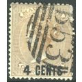 Mauritius 1878 - SG84 - 4c on 1c brown - QV - used