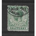 Gibraltar.SG86 1/2d Green.War Tax Stamp.Fine Us...