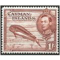 Cayman Islands 1943 SG123a 1/- Red-Brown Perf 1...