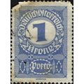 AUSTRIA, Postage due, blue 1920, 1kr