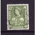 KENYA UGANDA AND TANGANYIKA 1960 10c YELLOW GRE...