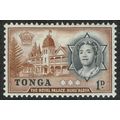 Tonga 1953 Definitive Issue 1d Black and Red Br...