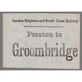 LONDON BRIGHTON & SOUTH COAST RLY LUGGAGE LABEL...