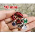 5Pcs 10mm 12/24V DC LED Metal Indicator Light W...