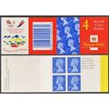 GB 1996 4 x 2nd NVI Blue Barcode Booklet Unmoun...