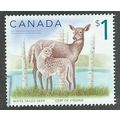 CAN 1997 $1.00 'WHITE TAILED DEER' FINE USED (E...