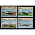 CUBA 1996 AIRCRAFT SET 4 VALS U/M MINT #3
