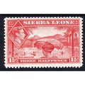 1938 SIERRA LEONE Sg190 1 1/2d Scarlet LIGHTLY ...