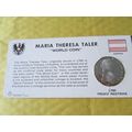 1780 AUSTRIA MARIA THERESA TALER PROOF RE-STRIK...