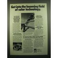 1980 NRI Schools Ad - Get Into the Booming Field of Solar Technology
