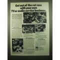 1980 NRI Schools Ad - Get Out of the Rat Race with TV or Audio Service Business